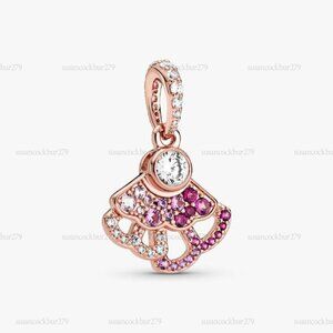 Pandora pink sapphire and synthetic light pink sapphire Charm